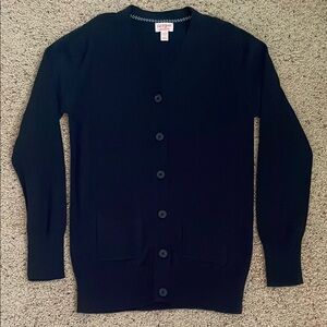 Cat & Jack Girls Navy Blue Cardigan Sweater with Pockets